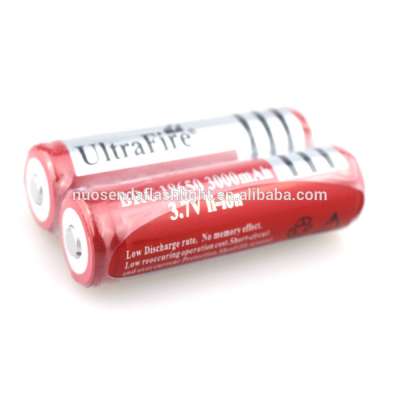 Ultrafire BRC18650 3000mAh 3.7V Li-ion Rechargeable Battery with Protected PCB (1 pair)