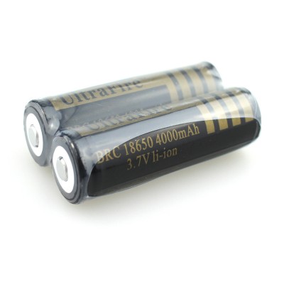 Ultrafire BRC18650 4000mAh 3.7V Li-ion Rechargeable Battery with Protected PCB (1pair)